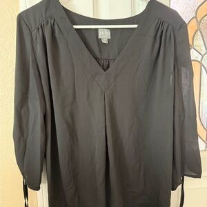 Soho Charcoal V-Neck Blouse
